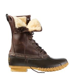 LL Bean women’s 10" Shearling-Lined Boots. Size 8 women